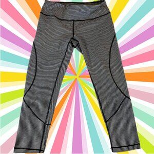 Cool Zella Black and White stripped work out pants leggings